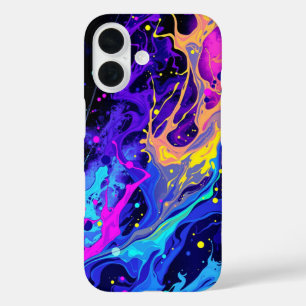 Funda iPhone 16 Resumen vibrante: Una ráfaga de color