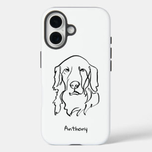 Funda iPhone 16 Retomador de oro serio y paw