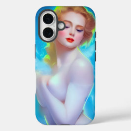 Funda iPhone 16 Retrato de diosa etérea - Fantasía surrealista