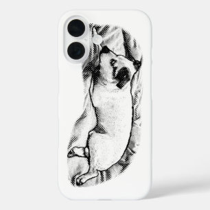 Funda iPhone 16 Retrato espumoso y aterrador con espectros finos