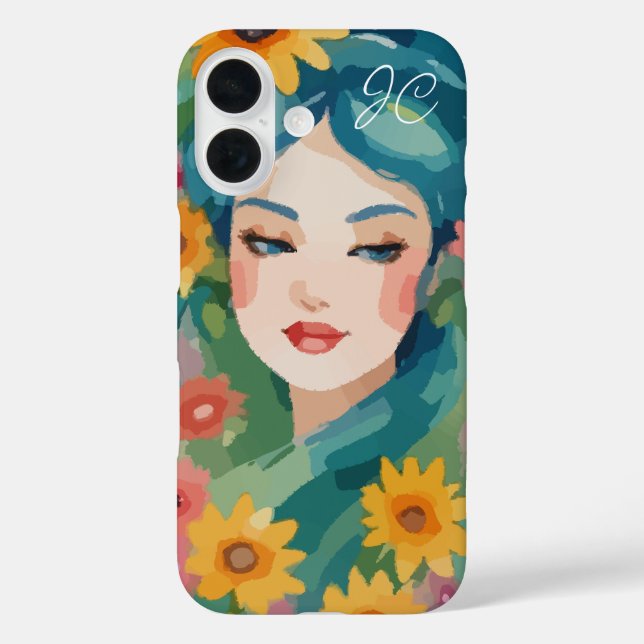 Funda iPhone 16 Retrato Floral Daydream (Reverso )