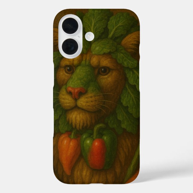 Funda iPhone 16 Retrato renacentista de leones (Reverso )