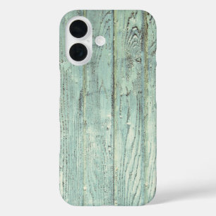 Funda iPhone 16 Retro Aqua Wood