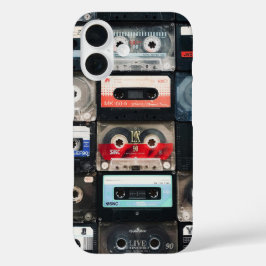 Funda iPhone 16 Retro cassettes image on iphone case