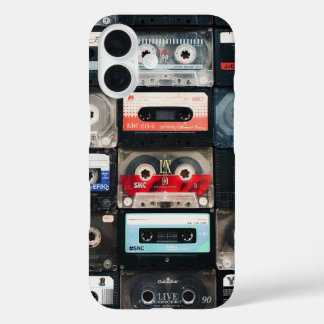 Funda iPhone 16 Retro cassettes image on iphone case