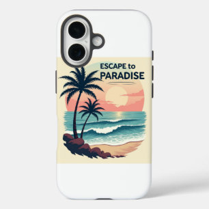Funda iPhone 16 Retro Escapa De La Aventura Costera Vintage
