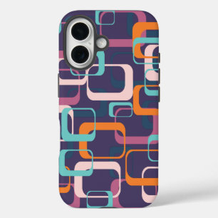 Funda iPhone 16 Retro Geometric Mid Century Shapes Art