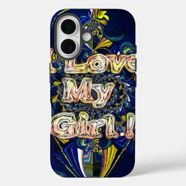 Funda iPhone 16 Retro Hakuna matata Infinity I Love my Chica.jpg (Reverso )