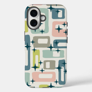 Funda iPhone 16 Retro Mid Century Moderno