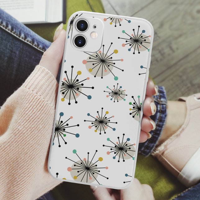 Funda iPhone 16 Retro Moderno del Starburst Atómico a Mediados del (Subido por el creador)