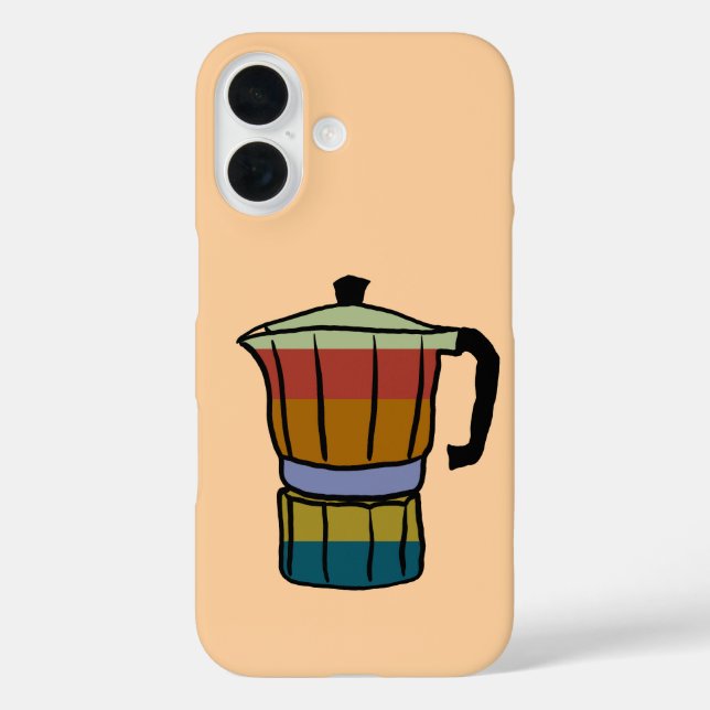 Funda iPhone 16 Retro Moka pot (Reverso )