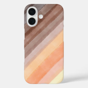 Funda iPhone 16 Retro vintage rayas de los años 70 color de agua n