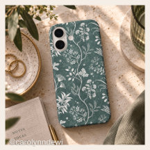 Reverie de Chintz Verde Turquesa Refined Botánico
