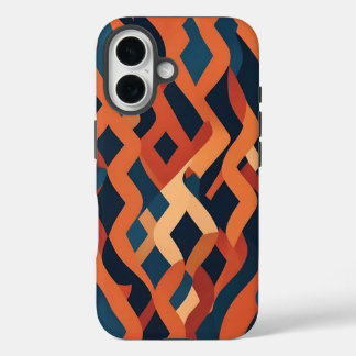 Funda iPhone 16 Rhythmic Pattern inspired by Carpet Weaving