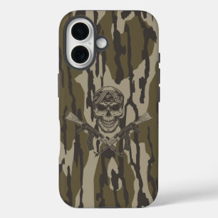 Funda iPhone 16 Rifle clásico y cráneo de Bottomland Camo Vintage