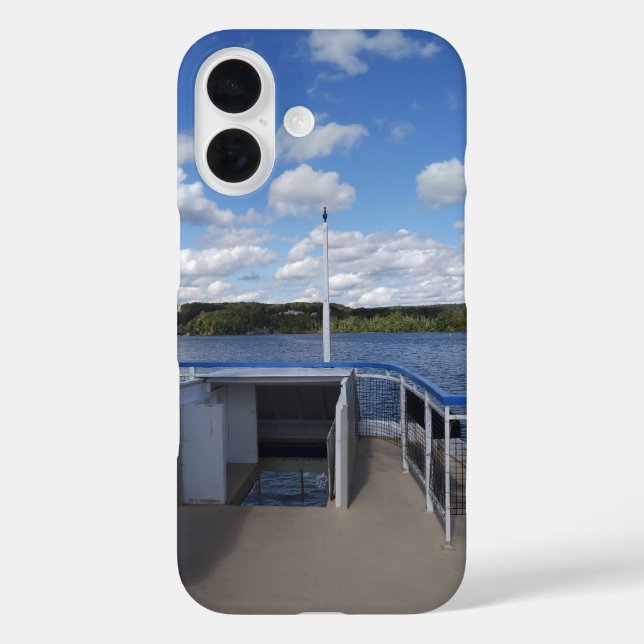 Funda iPhone 16 Río Connecticut desde Riverboat (Reverso )
