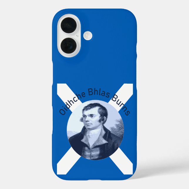 Funda iPhone 16 Robbie Burns - In Blue Oidhche Bhlas Burns Saltire (Reverso )