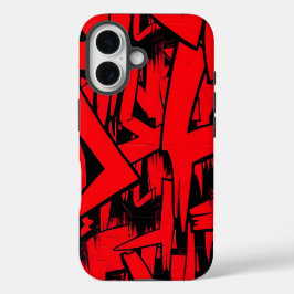 Funda iPhone 16 Rojo y negro dispersos
