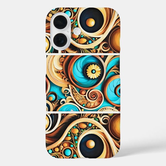 Funda iPhone 16 Rompecabezas de madera (Reverso )