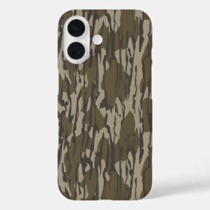 Funda iPhone 16 Ropa y equipo de caza camuflado Bottom Lands para 