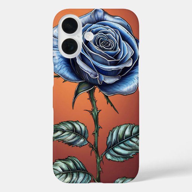 Funda iPhone 16 Rosa azul (Reverso )