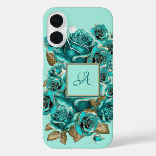 Funda iPhone 16 Rosa azul teñida vintage elegante personalizada