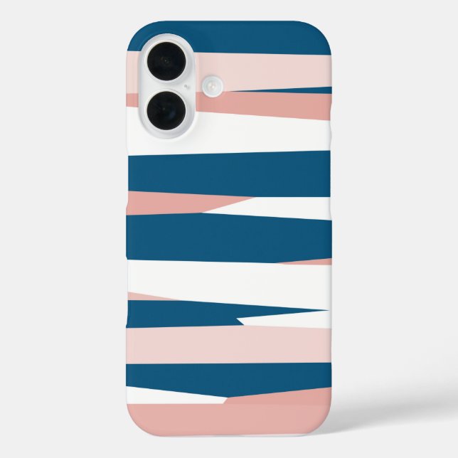 Funda iPhone 16 Rosa azul y blanco (Reverso )