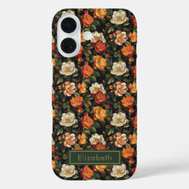 Funda iPhone 16 Rosa de nombre personalizado de Rosa de corte