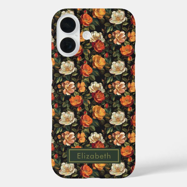 Funda iPhone 16 Rosa de nombre personalizado de Rosa de corte (Reverso )