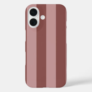 Funda iPhone 16 Rosa de seda elegante y patrón de rayas rosa tímid