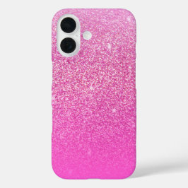 Funda iPhone 16 Rosa degradado purpurina