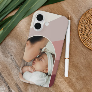 Funda iPhone 16 Rosa del desierto Boho Color Flow Arch Photo