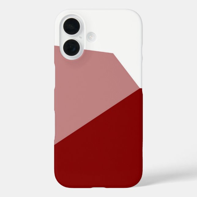 Funda iPhone 16 Rosa Rojo y Blanco  (Reverso )