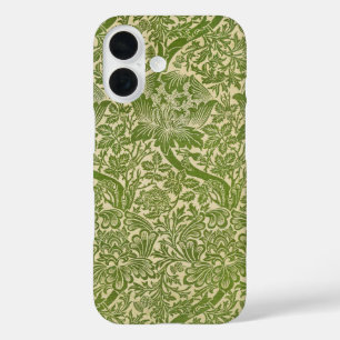 Funda iPhone 16 Rosa y Cardo Floral Verde de William Morris