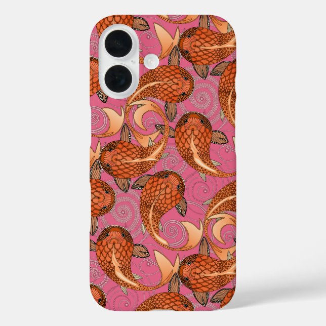 Funda iPhone 16 rosado de paisano (Reverso )