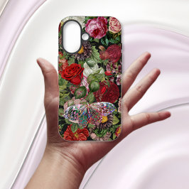 Funda iPhone 16 Rosas Boho y mariposa