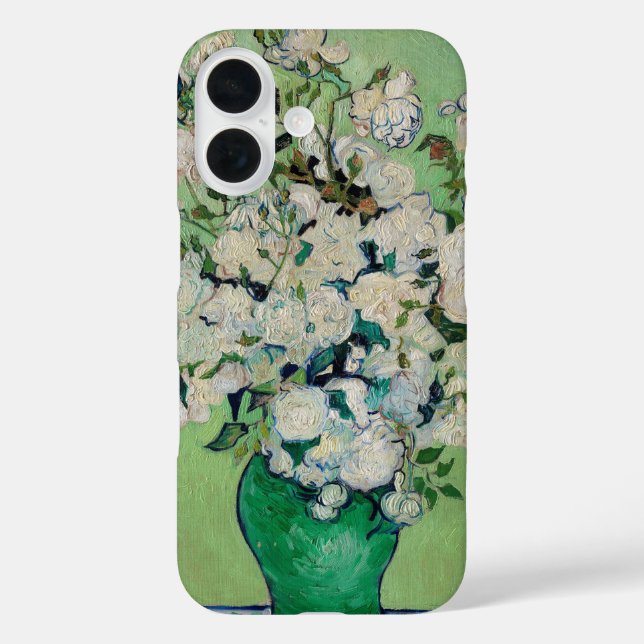 Funda iPhone 16 Rosas de la vida en una caja de Vincent van Gogh (Reverso )