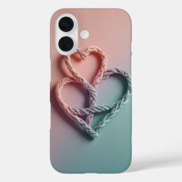 Funda iPhone 16 Rosas y corazones de acuarela