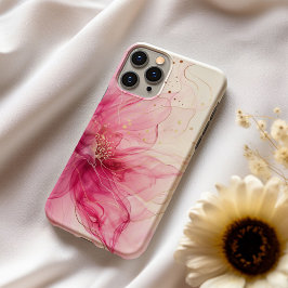 Funda iPhone 16 Rosée Élégance Luxury Pink Floral Silk 