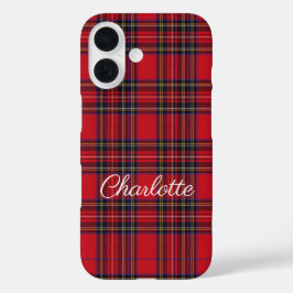 Funda iPhone 16 Royal Stewart Tartan Red Plaid