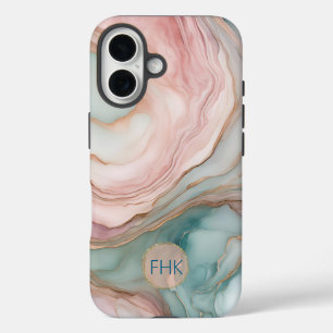 Funda iPhone 16 Rubor y el Marcado Verde azulado