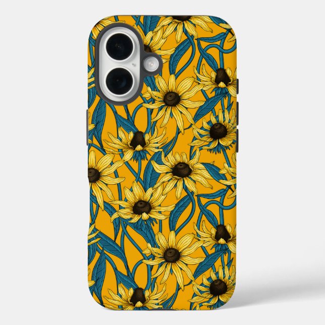 Funda iPhone 16 Rudbekia amarilla (Reverso )