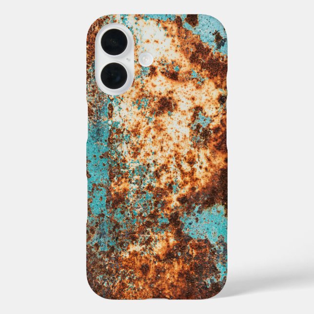 Funda iPhone 16 Rust Style and Blue Patina (Reverso )