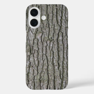 Funda iPhone 16 Rústica Faux Dry Wood Grain Tree Barble