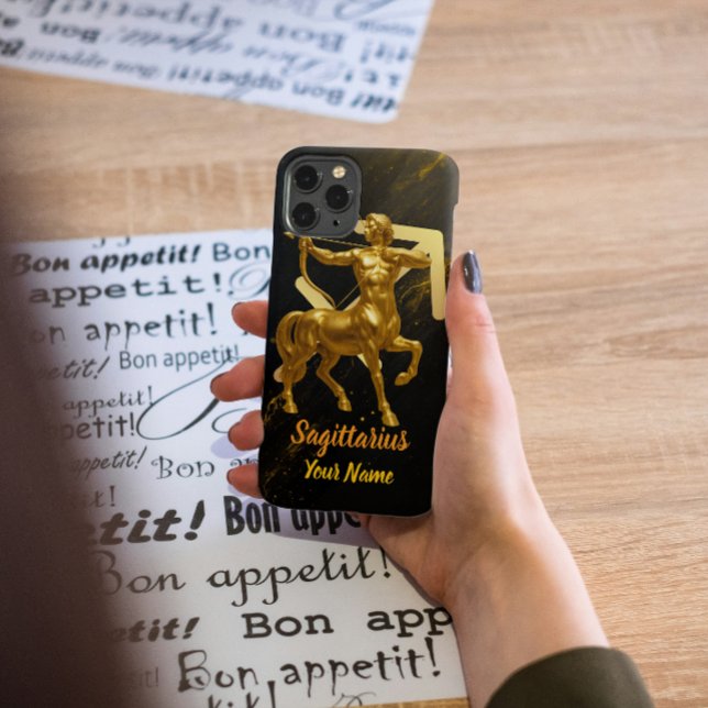 Funda iPhone 16 Sagittarius Case-Mate Barely There iPhone (Aim Higher. Sagittarius Energy. Customizable phone case for your name, location or neighborhood )