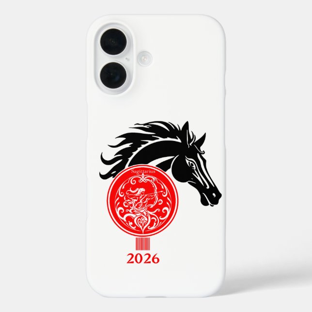 Funda iPhone 16 Sagittarius x año del caballo 2026 (Reverso )