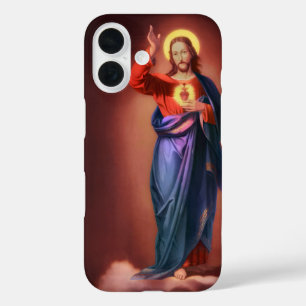 Funda iPhone 16 Sagrado Corazón de Jesucristo