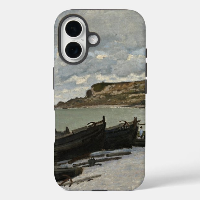 Funda iPhone 16 Sainte-Adresse by Monet - Boats Sea Cloudy Sky (Reverso )