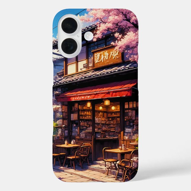 Funda iPhone 16 Sakura Kissa - Café Flor de Cerezo (Reverso )