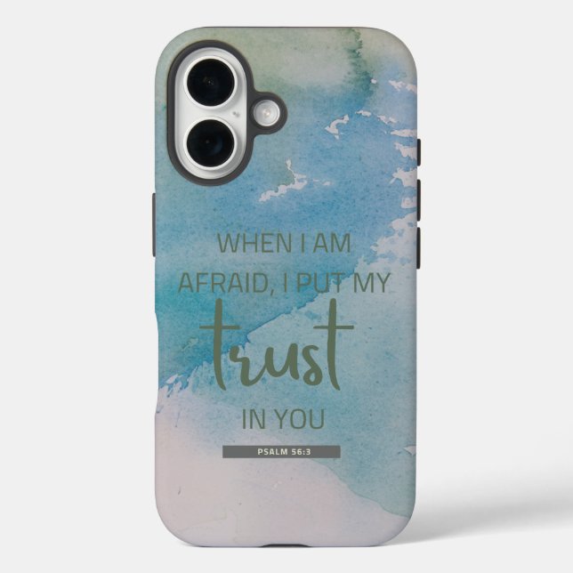 Funda iPhone 16 Salmo acuático 56:3 (Reverso )